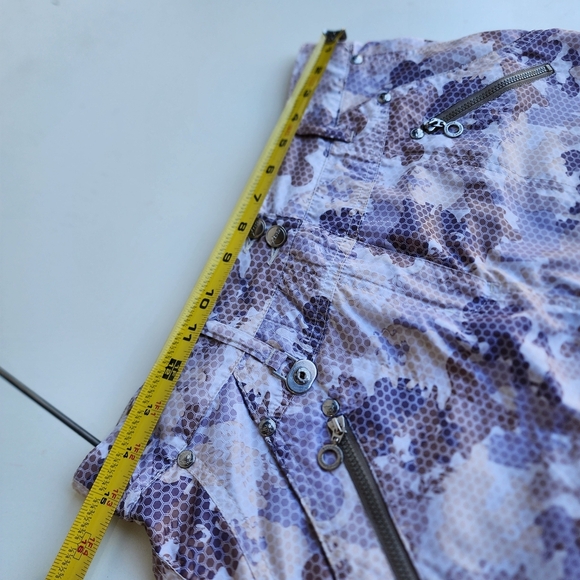 DAILY SPORT XDS Skort Skirt Shorts Golf Tennis Black Purple Zipper Pockets Sz 6 - Picture 4 of 12